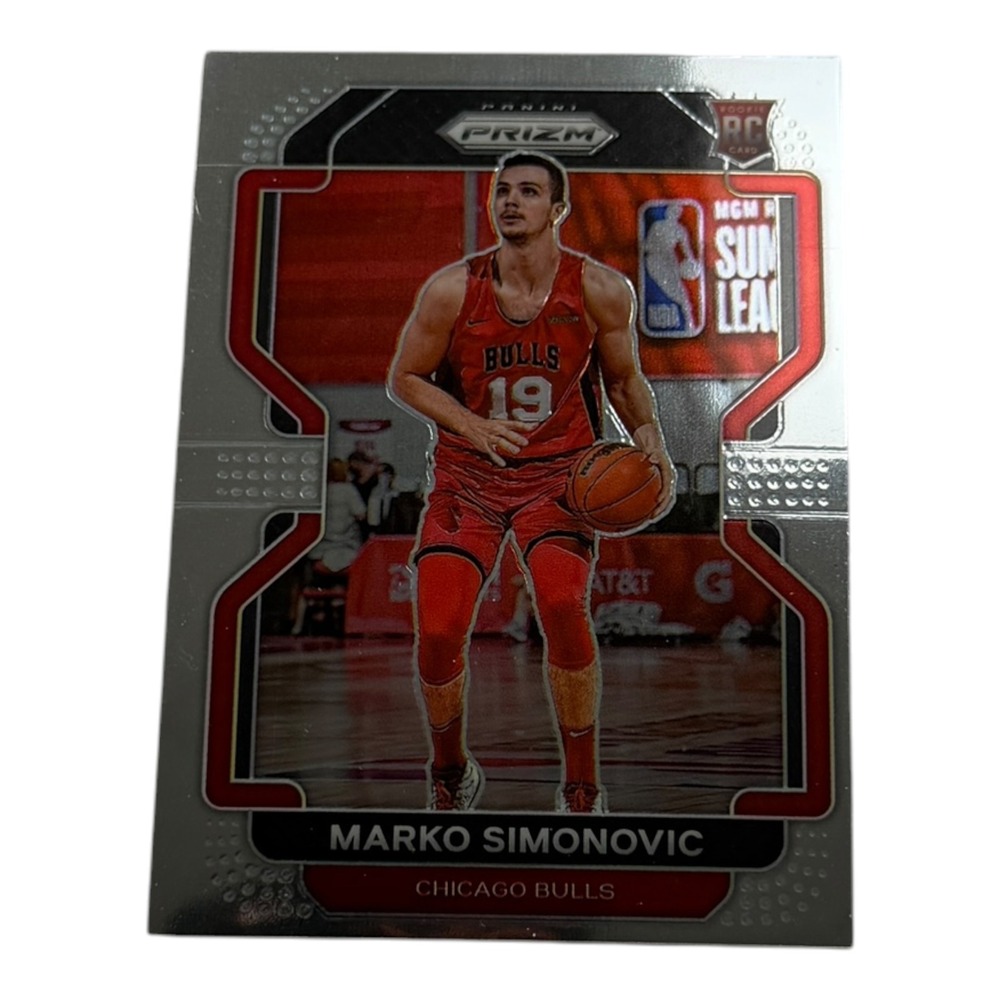2021-22 Panini Prizm Marko Simonovic Silver Prizm Rookie‎ Card RC 166 Bulls NBA